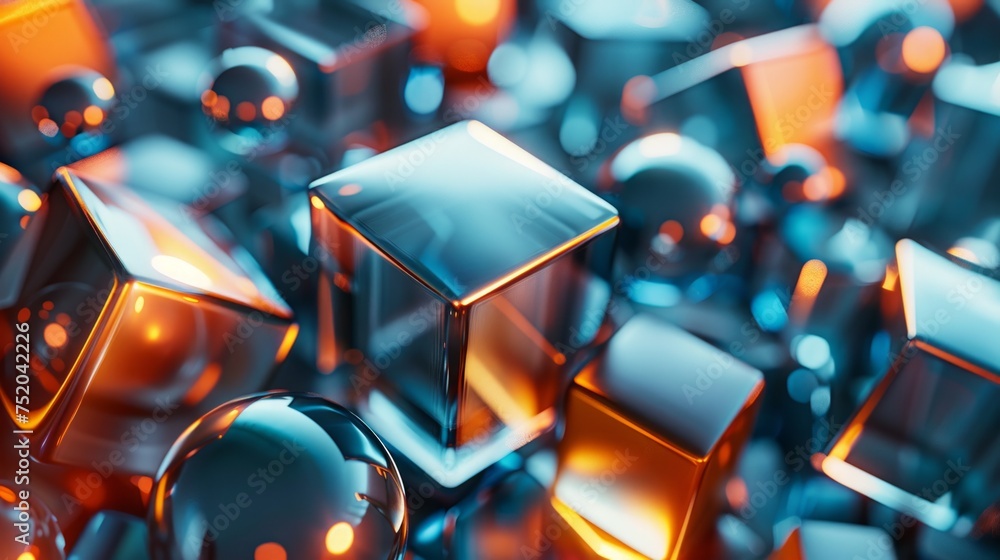 Poster abstract geometric background generative ai