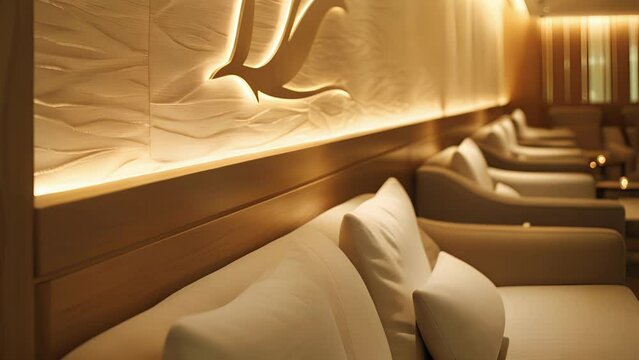 A behindthescenes glimpse at one of the airports VIP lounges where toptier business and firstclass passengers relax in plush seats and enjoy complimentary beverages and snacks