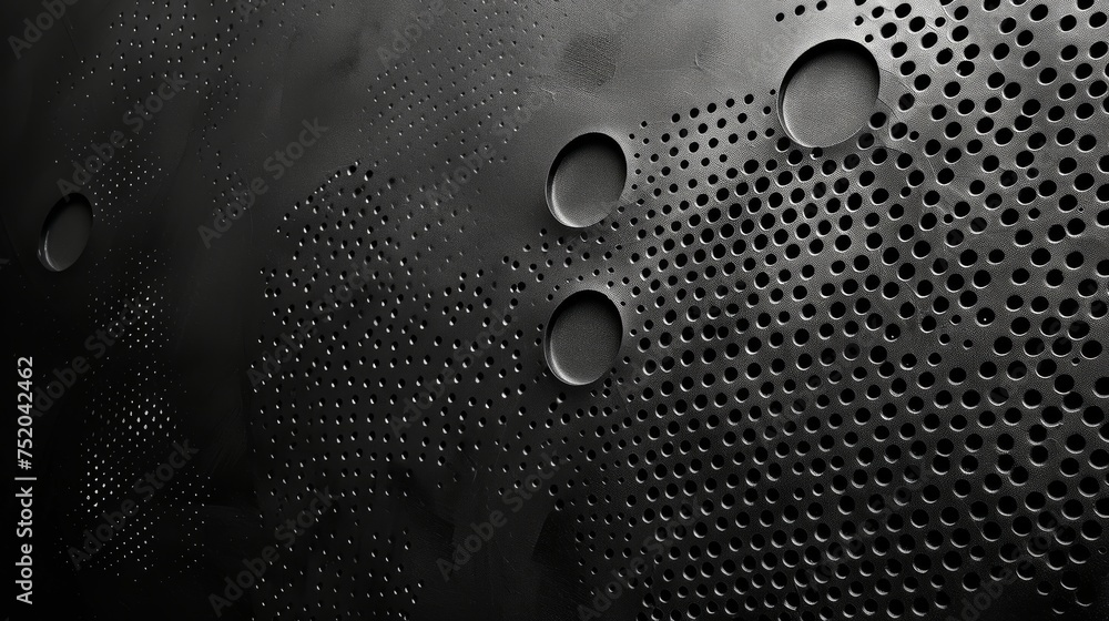 Poster abstract charcoal background with black dots generative ai