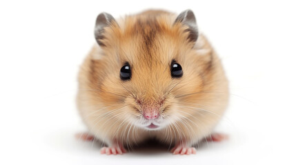 Hamster isolated on white background.