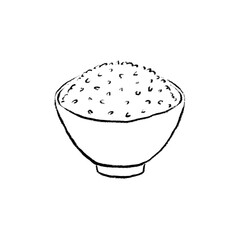 ごはん　白米　線画