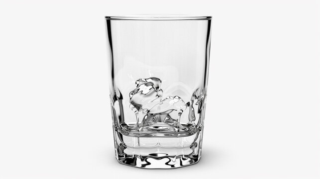 Glass with water isolated on white background