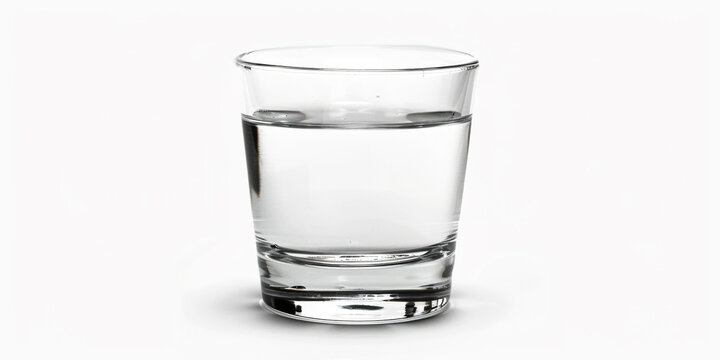 Glass with water isolated on white background