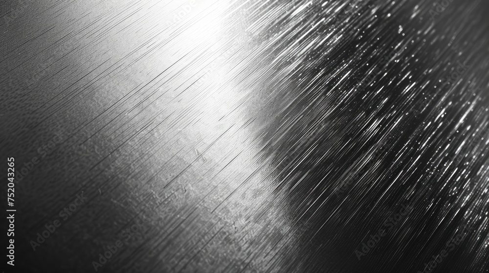 Poster brushed metal and gray paper background with copy space generative ai