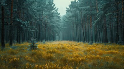 Coniferous Forest in the Pacific Northwest Generative AI