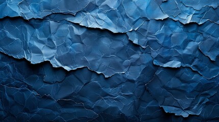 Fototapeta premium Navy Blue Paper Texture Background Banner with Copy Space Generative AI