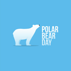 polar bear day vector illustration. polar bear day themes design concept with flat style vector illustration. Suitable for greeting card, poster and banner.