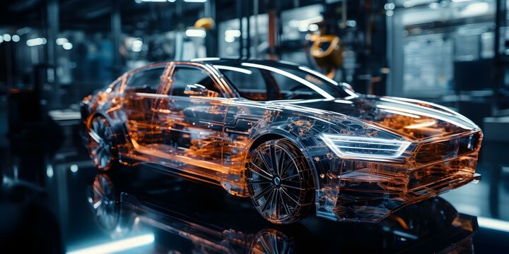 The Development of an Advanced Augmented Reality Car Manufacturing in a High-Tech Facility. Concept Automotive Technology, Augmented Reality, Manufacturing Process, High-Tech Facilities