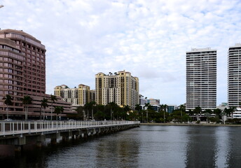 Fototapeta na wymiar Skyline of Downtown West Palm Beach, Florida