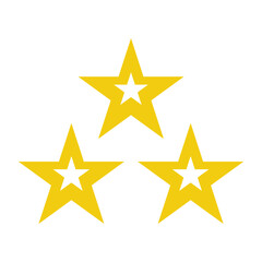 Obraz premium 3 stars vector icon. Three 3 star icon symbol vector. 11:11