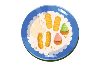 Several Types Of Cookies Are On The Same Platter | Eid Al-Fitr Snack 