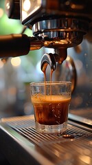 drink Italian espresso with a thick taste, strong coffee aroma