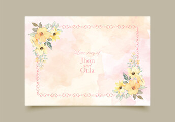 Flower Floral Card Design Template