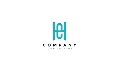 Abstract/elegant/geomatric logo design letter H with letter E monogram for company