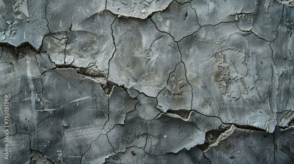 Poster detailed close-up of a wall with peeling paint. perfect for background or texture use