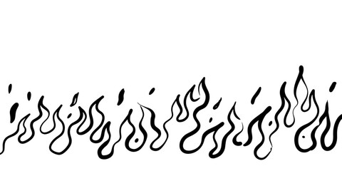 Doodle sketch style of Hand drawn fire vector illustration.