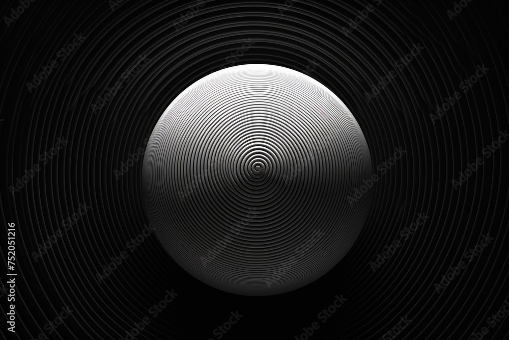 Aufkleber A black and white photo featuring a circular object. Suitable for various design projects