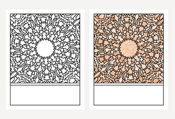 mandala  coloring page vector illustration