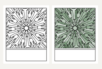 mandala  coloring page vector illustration