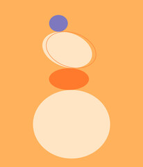 Idea as Stacking Stone, Present Balance, Zen, Meditation, Happiness and Peace