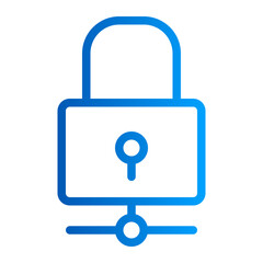 This is the Padlock icon from the Data Storage and Databases icon collection with an Outline gradient style