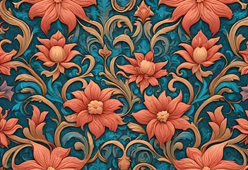 Fotobehang seamless floral pattern © muhammad
