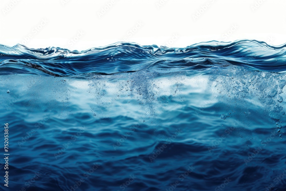 Poster A close up view of a wave in the ocean. Suitable for nature or travel concepts