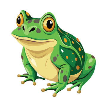 Frog illustration on White Background