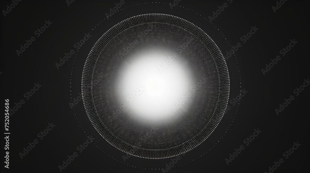 Wall mural Black and white photo of a circular object, suitable for various design projects