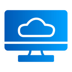 This is the Cloud Computing icon from the Data Storage and Databases icon collection with an Solid Gradient style