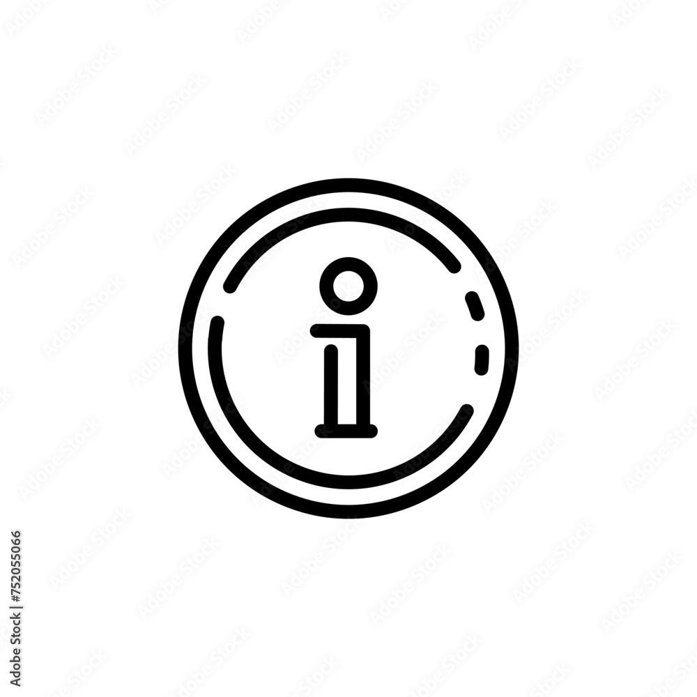 Aufkleber information sign line icon. linear style sign for mobile concept and web design. info outline vector