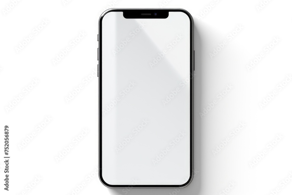 Poster A modern Phone with a blank screen, suitable for mockups and technology concepts