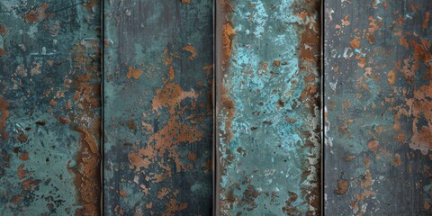Background Texture Pattern in the Style of Aged Metal - Oxidized colors for a vintage industrial look created with Generative AI Technology