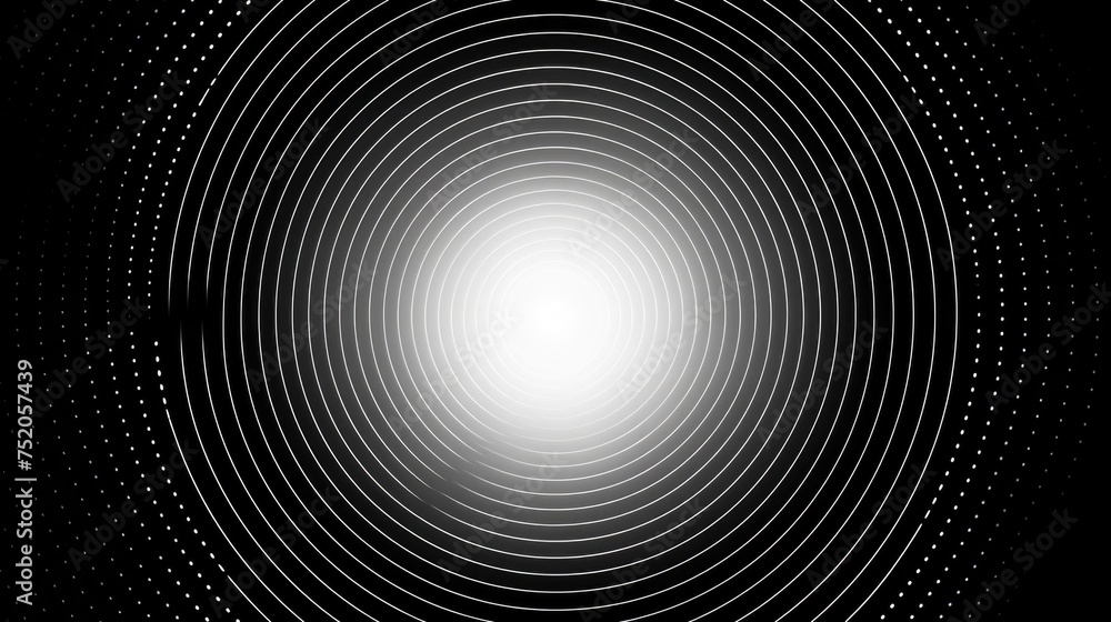 Poster black and white photo of light at the end of a tunnel. suitable for illustrating hope or breakthroug