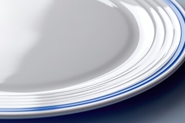 A close up of a plate on a table. Suitable for food and dining concepts