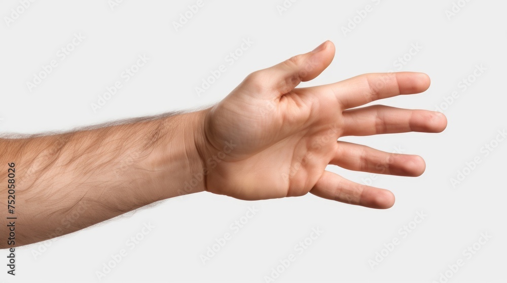 Poster A person holding their hand out in the air. Suitable for various concepts and designs