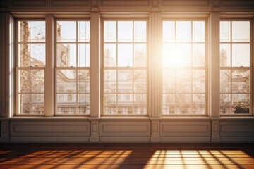 Sunlight streaming through room windows, perfect for interior design projects