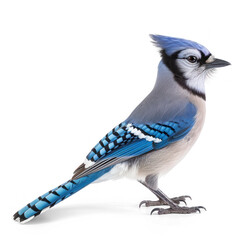 side view of a Blue Jay on transparency background PNG