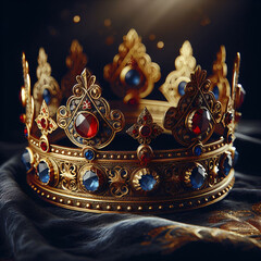 golden crown on black