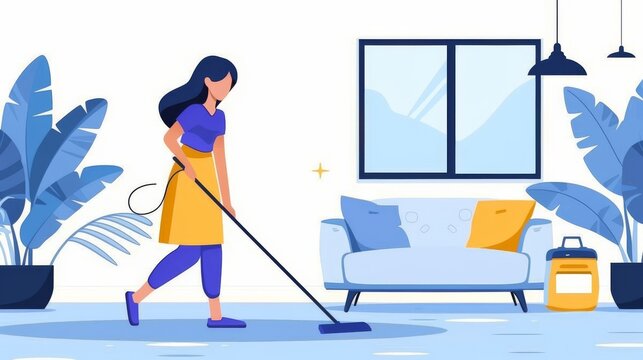 cleaning, cleaning equipment ,cleaning service,cartoon,3d line drawing