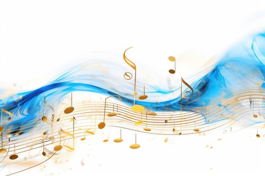 Group of musical notes on a colorful backdrop, perfect for music-related designs