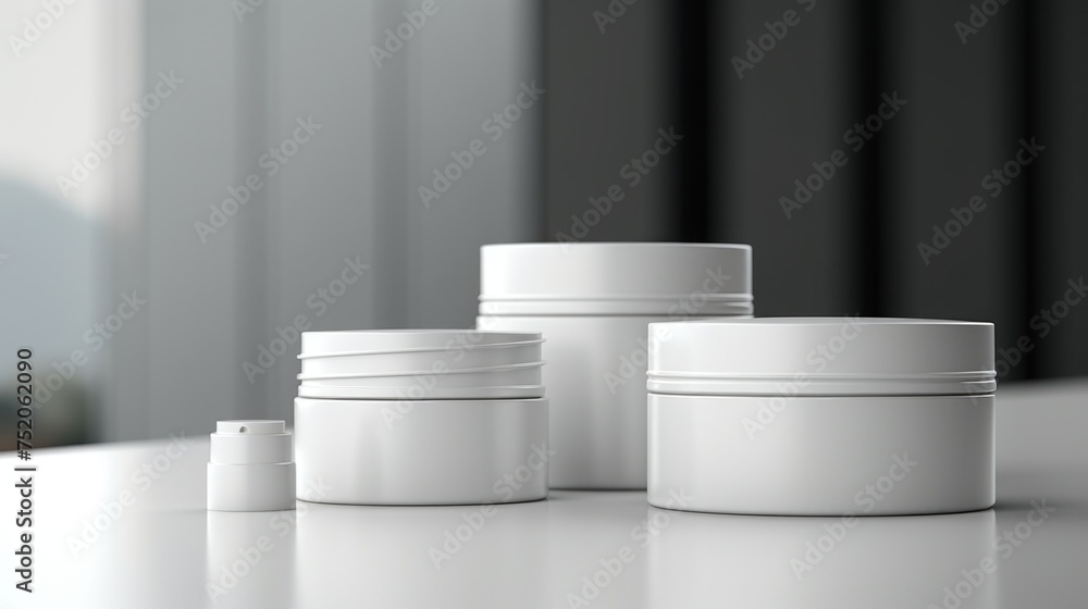 Poster Containers placed on a table, suitable for various concepts