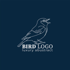 Vector bird modern minimalist simple logo design