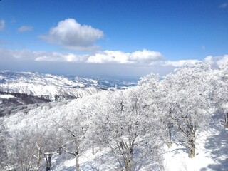 野沢温泉スキー場・雪山の景色