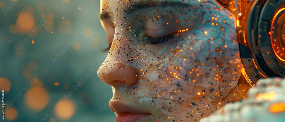 Aufkleber an ai concept (artificial intelligence).