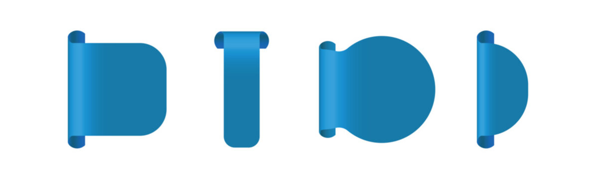 corner label banner on white background