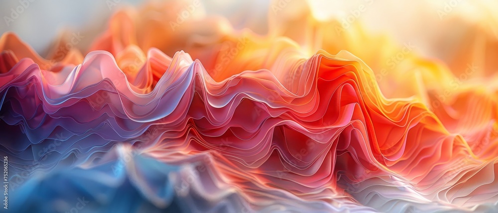 Aufkleber An abstract multicolor 3D visualization that is mesmerizing