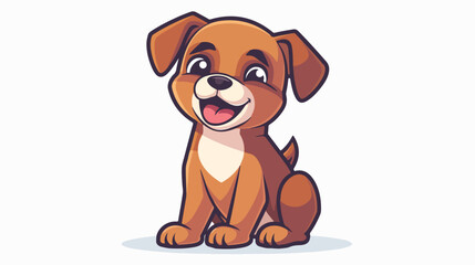 Cute dog mascot icon