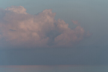 Sunset off the coast of Funchal in Madeira, Portugal 
