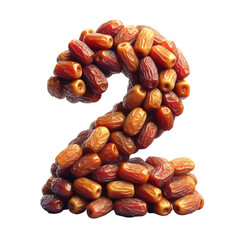 Isolated 3D Number on a Clear PNG Canvas Generative AI